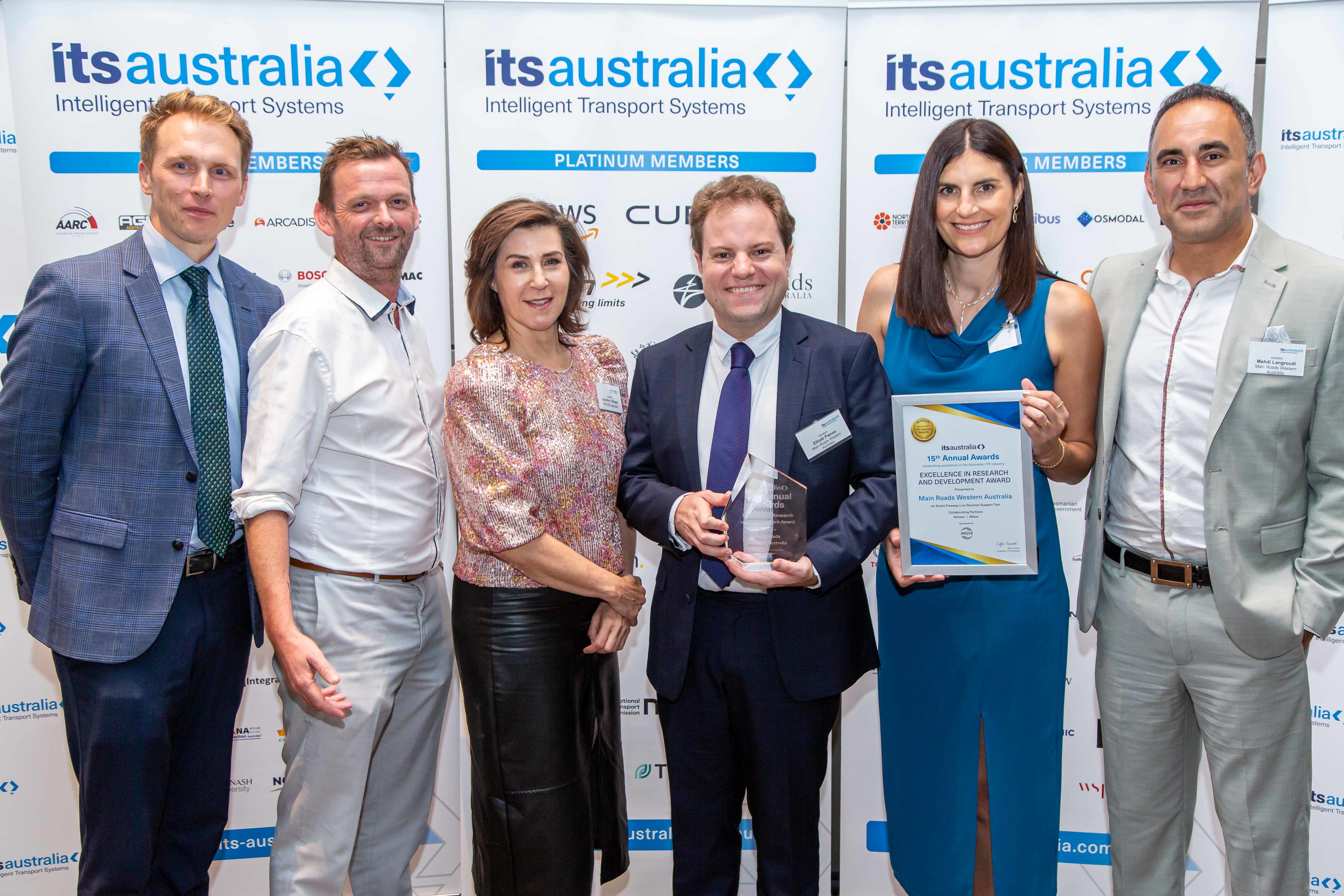 The team from Main Roads Western Australia after winning the Excellence in Research and Development Award