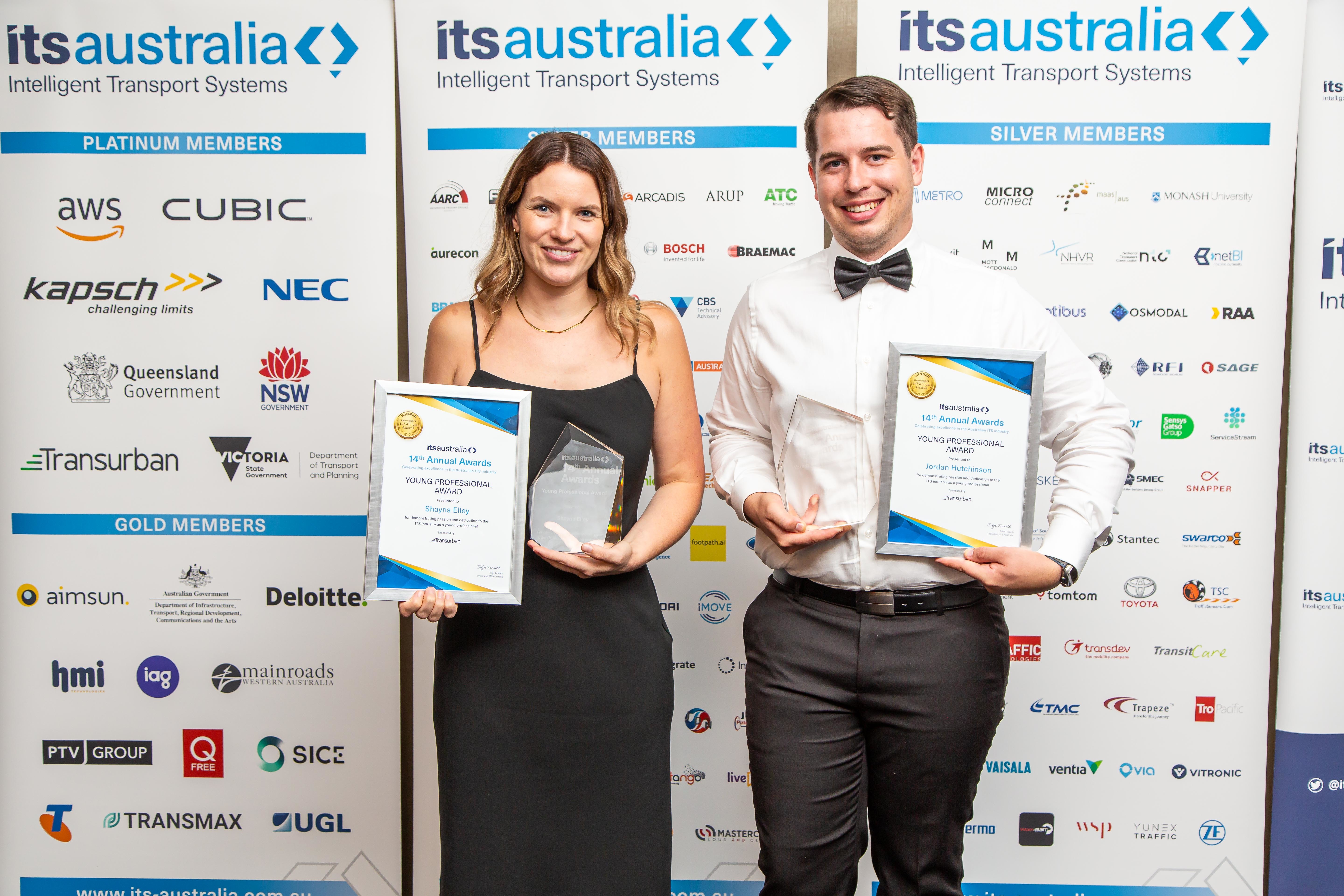 Young Professional Award Joint Winners Shayna Elley, Via Mobility Australia and Jordan Hutchinson, SAGE Automation