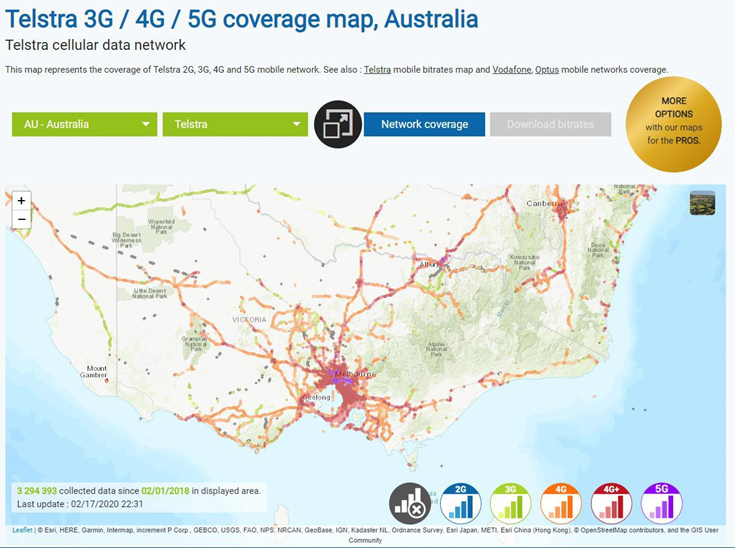 Spatial Coverage of Communication Network